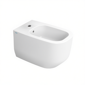 Bidé suspendido Alba de 56 cm, cerámica blanca, para uso en baño - Product Image 2
