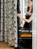 Cortinas Opacas Francesas de Nuevo Estilo, Modernas y Minimalistas, con Estampado, para Ventanas, Dormitorios, Balcones, con Protección Solar, Cortinas Keqiao