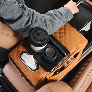 Consola Central Multifuncional Ampliada Cinco en Uno, Soporte para Vasos y <span class=keywords><strong>Caja</strong></span> de Almacenamiento para Auto, Modelo ZH-26513, Superventas - Product Image 2