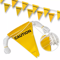 Drapeau durable de banderole d'avertissement de fanion de triangle de sécurité routière avec la corde blanche en nylon