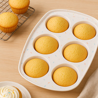 Moule à gâteau en silicone 6 cavités, plaque de cuisson antiadhésive et non toxique, ensemble de moules à mousse résistants à la chaleur, outils de dessert durables