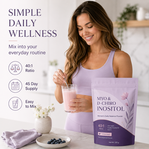 Myo-Inositol et D-Chiro Inositol rapport 40:1 pour le soutien du syndrome des ovaires polykystiques (SOPK), complément alimentaire pour l'équilibre hormonal avec folate et zinc en poudre, 45 portions - Product Image 5