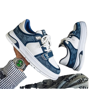 Chaussures de Skateboard Homme Respirantes <span class=keywords><strong>2026</strong></span> à Lacets Coupe Basse Mode Rétro Semelle Épaisse Décontractées Imperméables - Product Image 4