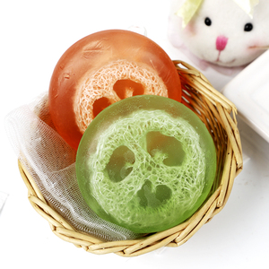 Nhãn Hiệu Riêng Tẩy Tế Bào Chết Màu Xanh Lá Cây Trà Hình Tròn Trong Suốt Chanh Nghệ Kojic Axit Loofah Xà Phòng Thanh Cho Nam Giới - Product Image 5