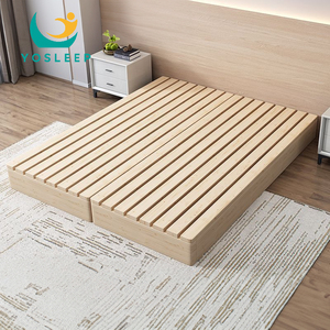 Camas de madera maciza modernas Juego de dormitorio Muebles de madera saludable Ergonómico <span class=keywords><strong>Minimalista</strong></span> Nórdico <span class=keywords><strong>Base</strong></span> de <span class=keywords><strong>cama</strong></span> doble de madera - Product Image 3