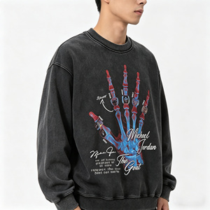Pull à capuche pour homme, coupe régulière, manches courtes, imprimé DTG, style streetwear américain, couleur unie, hip-hop, automne - Product Image 6