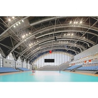 Structure de toit en acier préfabriqué pour stade et bâtiment de sport à grande portée, personnalisable