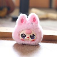Nouveau dessin animé mignon en peluche avec un visage de bébé en vinyle et un porte-clés rempli de coton PP doux pour les cadeaux d'anniversaire