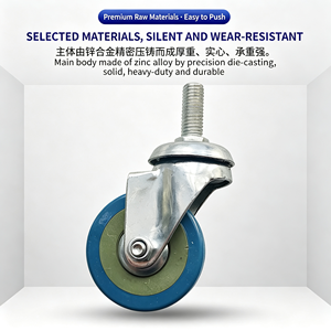 5 Inch Heavy Duty Swivel Caster Wheels <b>Set</b> of 4, Dual Locking Industrial Casters with Brake, PU Wheels <b>for</b> Dolly and Trolley - Product Image 5