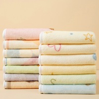Serviette carrée en polaire corail pour enfant, écologique, réutilisable, douce pour la peau, pour usage domestique, bavoirs et lingettes pour le visage/bouche imprimés de dessins animés