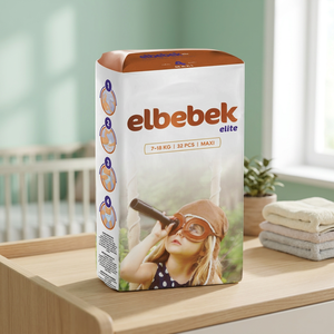 Pañales Desechables para Bebé Elbebek con Tela No Tejida, Suaves, Transpirables, con Absorción y Protección Contra Fugas, Tallas S/M/L/XL/XXL, 27-40 Libras - Product Image 2