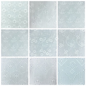 <strong>Tissu</strong> swiss Voile Textile Hollow Out Woman Dress Material Embroidery Cotton Eyelet Woven Fabric - Product Image 4