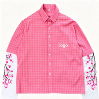 Chemises polo en coton personnalisées avec logo, pour hommes, coupe ajustée, style Chief Keef, kit sportif, tricotées, manches longues, sublimation, pour hommes