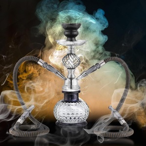 Estilo moderno Hookah Glass Popular Double Tube 2 Manguera Shisha Arabian Double Hookah para la venta - Product Image 2