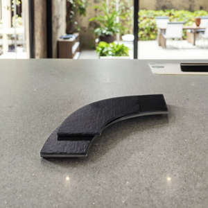 2025 nouvelle conception vaisselle en mélamine noire <span class=keywords><strong>assiettes</strong></span> en ardoise noire - Product Image 2