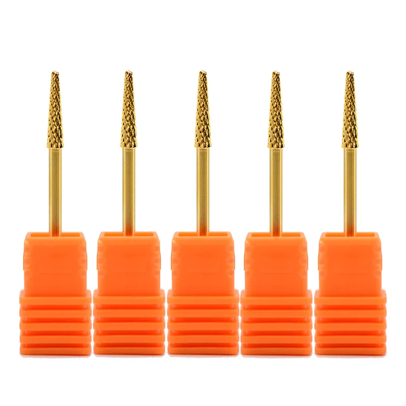 Popular Cone Carbide Nail Drill Bit 3/32" Rotary Burr Cuticle Clean Bits Milling Cutter For Manicure Nail Drill Accessories Tool