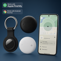 Traqueur Connecté Google Localiser Mon Appareil Compatible MFi AirTag, Localisateur Intelligent pour Portefeuille, Sac et Clés, Double Compatibilité Android iOS, Étanche