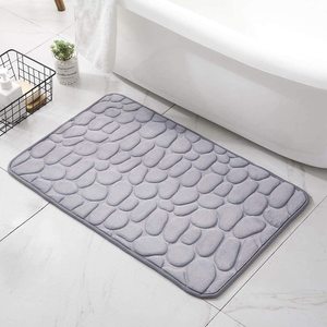 Tapis de bain antidérapant <span class=keywords><strong>FIGOO</strong></span> personnalisé à absorption d'eau douce, tapis de toilette en mousse à mémoire de forme pour salle de bain - Product Image 2