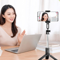 Trépied portable ultra-mini QQE pour téléphone, idéal pour les selfies, le streaming en direct et l'enregistrement de vlogs