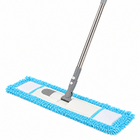 Serpillère plate télescopique en microfibre chenille personnalisée OEM, lavable, pour le nettoyage des sols domestiques et l'entretien des parquettes et carrelages