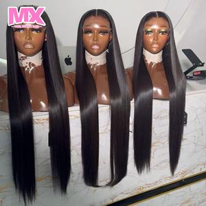 भारतीय बाल फीता फ्रंट विग, वर्जिन क्यूटिकल 100% ग्लुलेस पूर्ण फीता मानव बाल विग, काली महिलाओं के लिए एचडी फीता लटल विग - Product Image 4