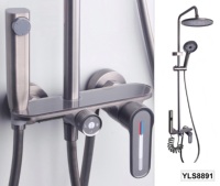 Ensemble de robinetterie de douche murale haut de gamme YLS8891, mitigeur de bain et de douche en laiton à poignée unique pour usage commercial