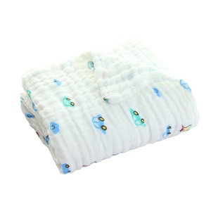 ผ้าห่อตัวเด็กอ่อนคุณภาพสูง ขนาด 41x41 นิ้ว ผลิตจากผ้ามัสลินออร์แกนิค 100% 6 ชั้น ทอลายใบไม้ - Product Image 2