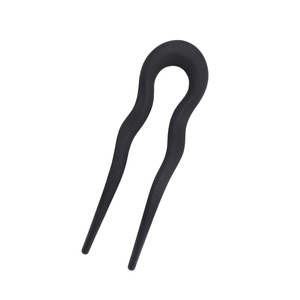 Pique à cheveux rétro en plastique couleur unie de 13 cm pour femme, accessoires en résine mate en forme de U, vente en gros - Product Image 6