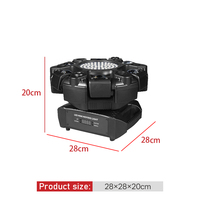 Luz Estroboscópica Móvil de 6 Brazos, 100W RGBW LED RG, Láser, Control DMX y Sonido, Efecto de Iluminación para Escenarios, KTV, Bares, Fiestas y Bodas