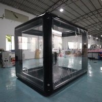 Tente gonflable transparente en PVC, abri d'entraînement, étanche, mobile, pour usage domestique