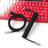 Kabel keyboard gulung USB YC8 kabel ekstensi keyboard aviator konektor kabel otg kabel tipe-c untuk keyboard dan mouse