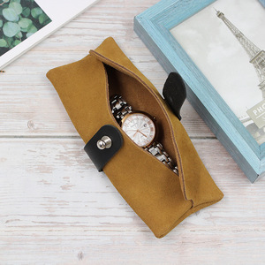Bolsa para reloj de cuero genuino, nueva bolsa de embalaje de cuero, bolsa de almacenamiento de joyas, bolsa de almacenamiento portátil para viajes, personalizable. - Product Image 2
