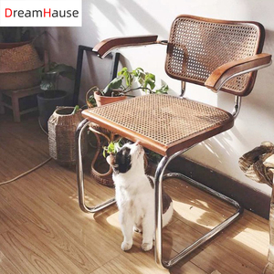 Chaise de salle à manger en <span class=keywords><strong>rotin</strong></span> métallique de haute qualité, style nordique coréen, chaise de café, chaise de bureau, <span class=keywords><strong>fauteuil</strong></span> de balcon, <span class=keywords><strong>fauteuil</strong></span> de bureau - Product Image 4