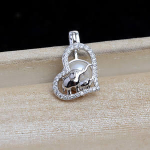 จี้เงินแท้ S925 รูปช้าง 7-8 มม. แบบไม่มีรู สำหรับผู้หญิง รุ่น 5284 อุปกรณ์ DIY สำหรับทำจี้คริสตัล - Product Image 4