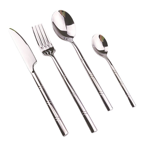 DFU1 Juego de Cubiertos de Acero Inoxidable de Diseño Moderno Personalizado, para Mesa de Comedor, Hotel, Restaurante, Decoración del Hogar, Color Plateado, Cuchillo, Tenedor, Cuchara - Product Image 5