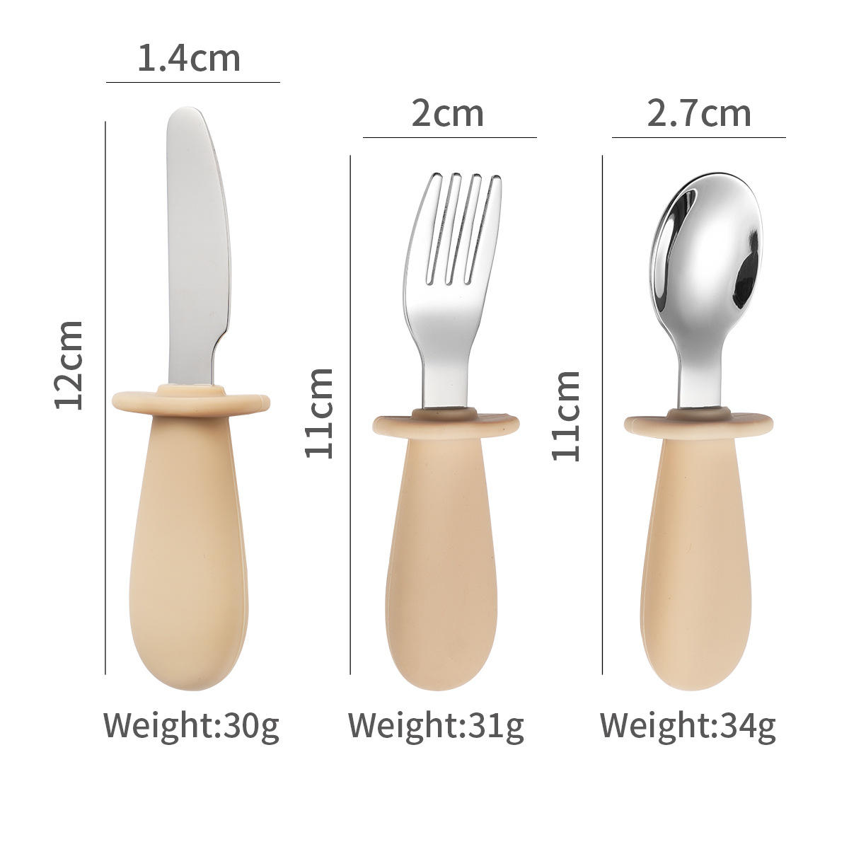 3Pcs Feeding Set-Beige