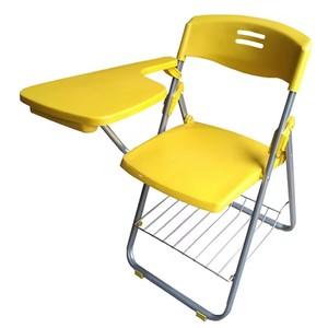 Chaise d'étude moderne pour étudiants avec tablette d'écriture en bois et panier, mobilier durable, stable et robuste pour salle de formation scolaire - Product Image 4