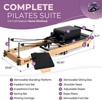 Lit de Pilates pliable en bois d'érable à résistance réglable, de haute qualité et durable, pour la maison et l'usage en studio