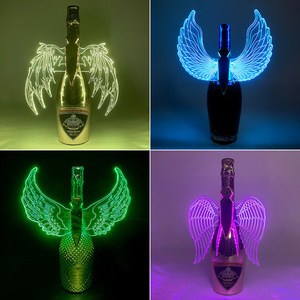 Bâton lumineux LED rechargeable, ailes d'ange scintillantes, bouchon de bouteille de champagne, lumière stroboscopique, service de vin, lumière scintillante LED pour bouteille - Product Image 5