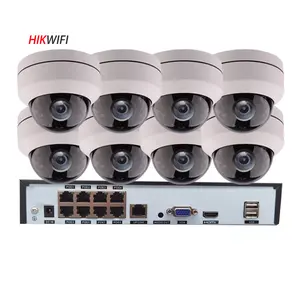 HIKWIFI 8ch 8 POE 16 saluran NVR 4MP 8MP 4K HD Built-in Mic CCTV Dome sistem kamera keamanan IP