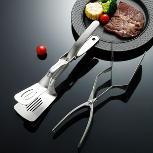 Pinces alimentaires en acier inoxydable 304, finition polie, durables, résistantes à la chaleur, portables, pour le camping en plein air, le barbecue, pour faire frire le poisson - Product Image 2