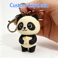 Fabrication de porte-clés en PVC souple, porte-clés en caoutchouc 3D semi-transparent personnalisés avec logo, promotionnels, bon marché, OEM, tendance