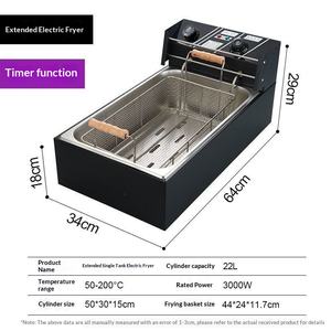Friggitrice Elettrica Professionale in Acciaio Inox per Ristoranti, Grande Cestello per Friggere Patate e Pollo Fritto - Product Image 6
