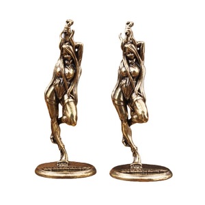 Figura Decorativa de Latón Puro 'Bella Bailarina', Adorno de Escritorio, Escultura para Decoración del Hogar - Product Image 5