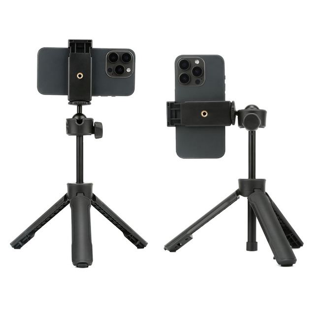 Manizek TE605 Aluminum Alloy Lightweight Portable Flexible Telescopic Mini Table Tripod for Phone Camera Vlog Live Stream