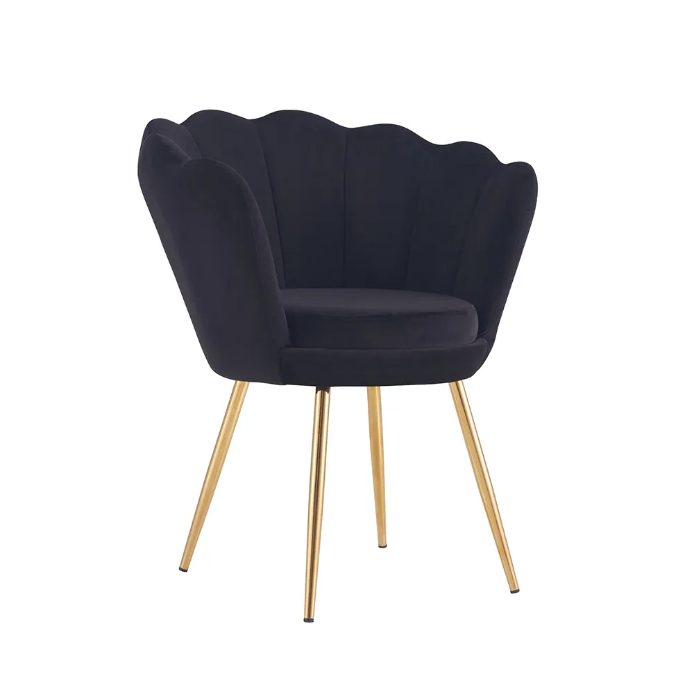 2021 Новое роскошное повседневное домашнее кресло, металлические ножки, обивка, бархатное обеденное кресло