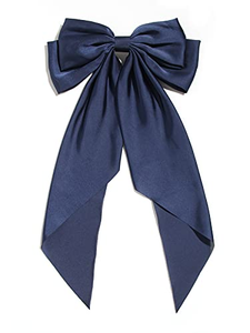 Pince à cheveux longue personnalisée en gros avec nœud en ruban de satin de soie de style luxueux, accessoire directement de l'usine pour enfants, filles et femmes - Product Image 3