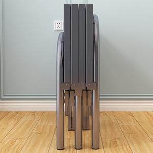 ミニマルメタル折りたたみベッドフレーム収納ポケット付き & <span class=keywords><strong>4</strong></span>キャスター付き簡単ポータブル発泡マットレス寝室用 - Product Image 4