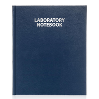 Cahier de laboratoire de haute qualité avec logo imprimé sur mesure, couverture rigide bleue, documents expérimentaux de conception professionnelle