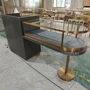 Mostrador de exhibición de joyería de Metal de nuevo diseño, banco de trabajo de vidrio de arco, vitrina de joyería de lujo - Product Image 2